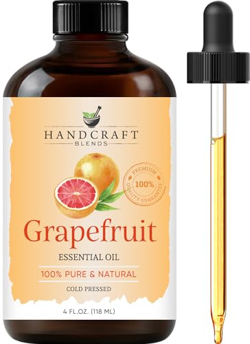 Handcraft Blends Grapefruit Essential Oil – Huge 4 Fl Oz – 100% Pure and Natural – Premium Grade Essential Oil for Diffuser and Aromatherapy, Skin, Massage, Candle and Soap Making Fragrance