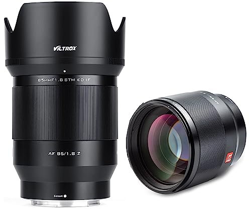 VILTROX AF 85mm F1.8 Z-Mount Porträt Objektiv für für Nikon Z fc Z7 II Z6 II Z5 Z6 Z7 Z50 (Vollformat, Festbrennweite, STM, Autofokus) Schwarz