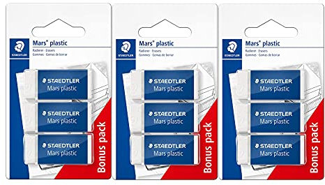 STAEDTLER 526 53 ABK3D - Goma de borrar (3 paquetes)