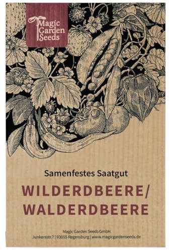 Magic Garden Seeds - Samentüte Wilderdbeere/Walderdbeere (Fragaria vesca) - ca. 300 Obstsamen - aromatische, alte Sorte - Obst samen - Garten Geschenk