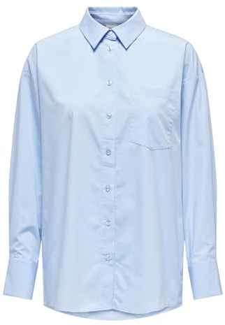 ONLPENA LS Detail Shirt Wvn, Blu Chambray., S