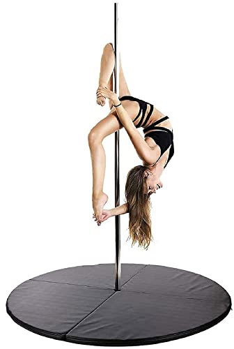 Pole Dance Matte, 150 cm, rund, faltbar, tragbar, Pole Dance Crash-Matte für Anfänger, Übungen, Fitness, Gymnastik, Stripper, Sicherheitsschutzmatte