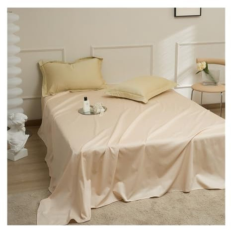 Bettlaken Betttuch Laken Leintuch Haustuch 100% Baumwolle ohne Gummizug vielen Größen und Farben Luxus-Hotelbettwäsche weiche und atmungsaktive(Jade,245x270cm)