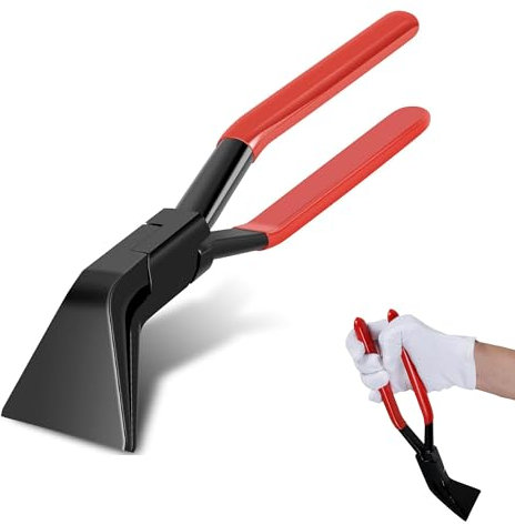 45° Falzzange Blechbiegezange: Abkantzange Handfalzzangen Breit 60 mm für Dachdecker, Klempner und Metallverarbeitung (Rot 2)