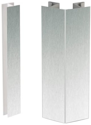 Evotrade Accessori Snodo per Zoccolo da Cucina – Giunzione Angolare -90° +90° e Giunzione Lineare - Compatibile con Zoccolo Cucina in PVC Spessore 12,5 mm - Altezza 100mm, Colore Alluminio