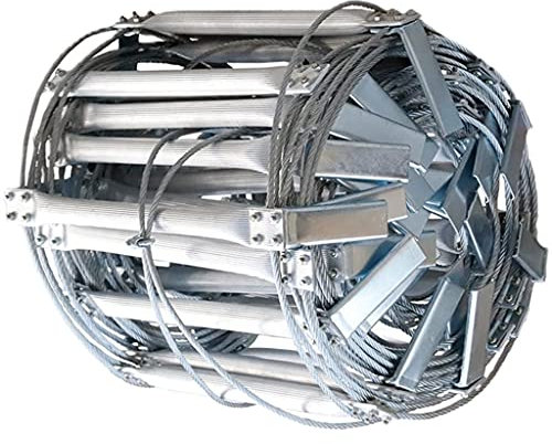 TLTDSMYF Échelle de Corde, échelle de sécurité, échelle d'évacuation d'urgence, échelle à câble en Acier résistant au feu pour/Sier/15M/49.2Ft