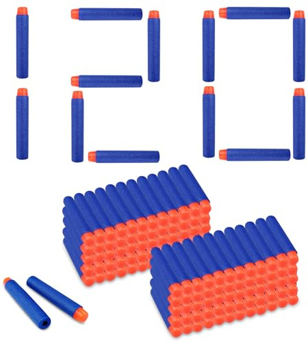 Chiluxendo 120 Pièces Flechette, Fleches Mousse Enfant, Balle en Mousse pour Fusil de Enfants, Fléchettes en Mousse Recharge Balle, Balles en Mousse pour Jouet Pistolets Modèle Enfants Jouet