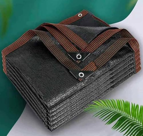 Toldo de tela tipo vela, toldo tipo vela, resistente al viento, antienvejecimiento, transpirable, para jardín, pérgola, planta, balcón, patio, negro, 4 x 4 m