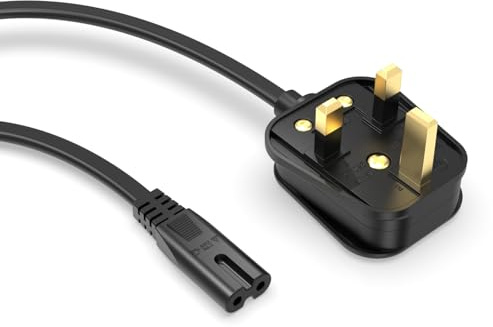 Superer 2M Figure 8 Power Cable UK, IEC C7 2-Pin Mains Lead