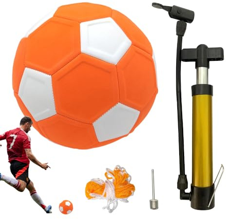 Mineup Pallone da Calcio Curvo Taglia 5, Gomma Swerve Ball, Curve Ball Football, Include Pompa Dell'aria, Ago Dell'aria e Borsa a Rete per Allenamento di Calcio al Chiuso e all'Aperto