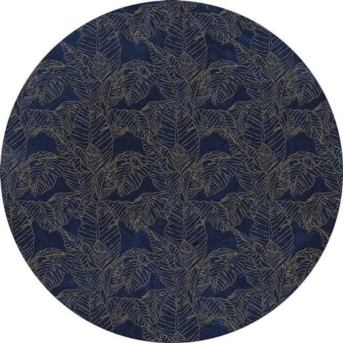 Komar DOT runde und selbstklebende Vlies Fototapete Royal Blue - Ø Durchmesser 125 cm - 1 Stück - Jugendstil, Tapete, Dekoration, Wandtapete, Wandbild, Wandbelag, Designtapete - D1-058