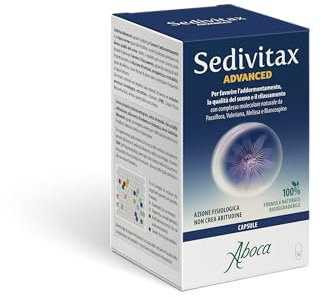 Aboca - Sedivitax Advanced 30 Capsule - Per favorire l’addormentamento, la qualità del sonno e il rilassamento con complesso molecolare naturale da Passiflora, Valeriana, Melissa e Biancospino