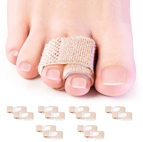 Sumiwish Toe Straightener Bandagen, 10er Pack Toe Wraps, Toe Splints für überlappende Zehen, Broken-Crooked-Claw-overlapping-Bent Tapes Brace Cushioned für Herren und Damen