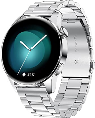 Android Smart Watch for Men Smart Watches for Women Smartwatch with Call Function Call and Text Wristband Bluetooth Calling Play Music Take Pictures Step Counting (silver2)