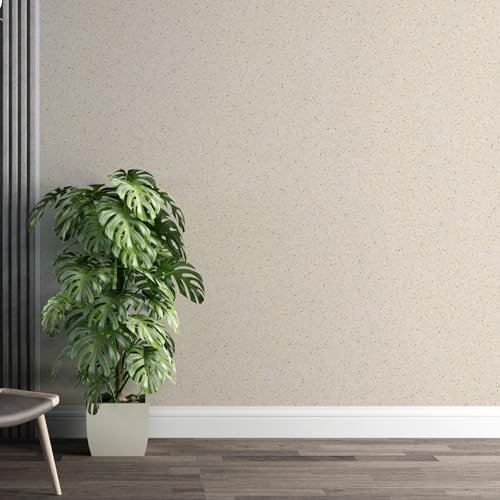 Belka B10 Papier peint crème, pur coton, autocollant, isolation thermique et acoustique, durable, moderne et élégant, à faire soi-même, écologique et naturel, env. 3 m² (m²)