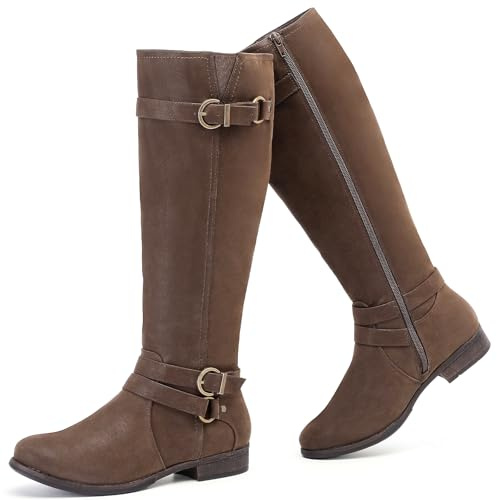 Ruiee Womens Knee High Boots Fall Winter Fashion Boots.230305 BR PU 4