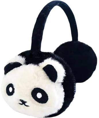 SJTJSPX Orejeras para niñas y jóvenes, orejeras de peluche, a prueba de viento, calentadores de orejas, diseño de panda, adorables para niños, protección para las orejas, gordas, accesorios de