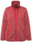 Ulla Popken Damen Strickfleece Jacke mit Rautenmuster Sweatjacke, Salsa, 46-48