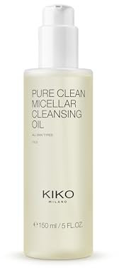 KIKO Milano Pure Clean Micellar Cleansing Oil, Huile Micellaire Démaquillante Et Nettoyante Pour Le Visage