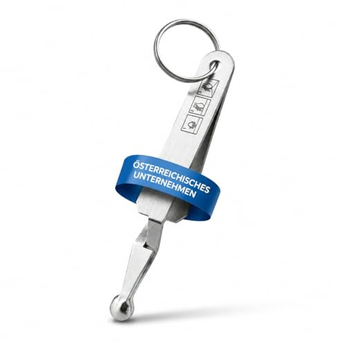 REMOS Mini pinzetta per zecche a forma di cucchiaio in acciaio inox, 8 cm