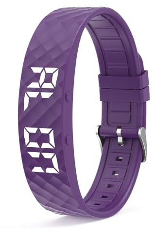 findtime Orologio digitale da polso da uomo e da donna, contapassi senza app e cellulare, cinturino fitness, calorie, orologio digitale, tracker del sonno, fitness, tracker per bambini, sveglia