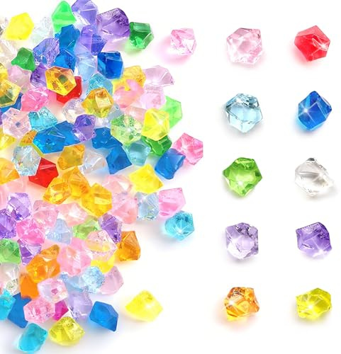 500 stycken ädelstenar, akrylkristaller, diamanter, strass, färgglada glasstenar för bröllop, bordsdekorationer, konsthantverk, dekoration