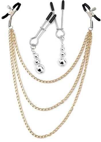 Morsetti per capezzoli, clip per capezzoli, stimolazione del clitoride con gomma morbida, senza piercing, giocattoli sexy per donne, uomini, coppie, principianti (V1-O9)