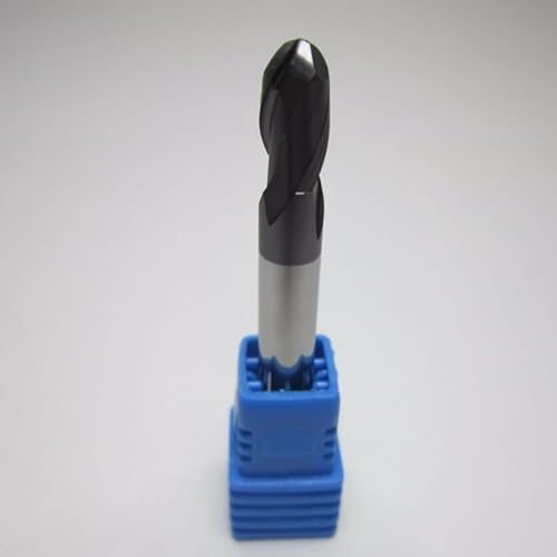 MeevrgR HRC45 Fraise à bout sphérique en carbure de tungstène de 6 mm de diamètre 2 cannelures pour travail des métaux CNC