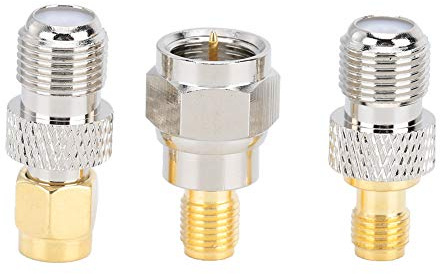 Qudinip 6st Mässing F-Typ Till SMA-adapter, Hållbara och Högpresterande Kontakter för Wi-Fi-radioantenner, 50 Ohm, Olegerat Material