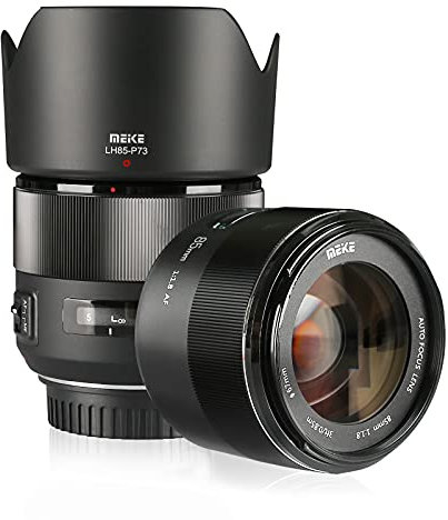 Meike Téléobjectif 85 mm f1.8 à grande ouverture Full Frame Auto Focus pour appareil photo reflex numérique Canon EOS EF Compatible avec les corps APS C tels que 1D 5D3 5D4 6D 7D 70D 550D 80D