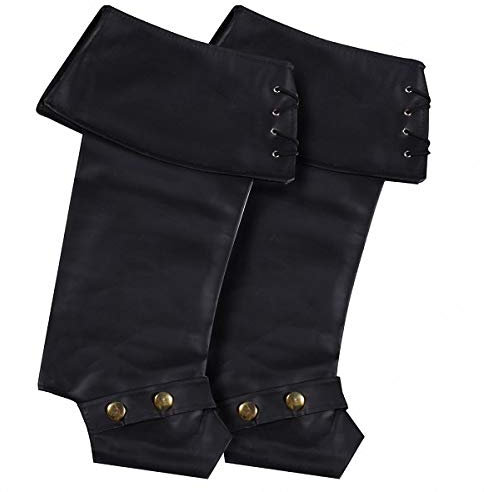 Unbekannt Gamaschen Stiefelgamaschen Pirat Musketier Nikolaus Weihnachtsmann schwarz oder braun (schwarz)