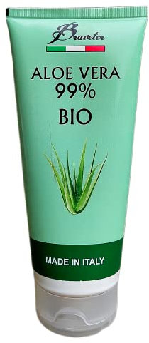 Aloe Vera Gel 99% Puro – Made in Italy, Idratante Naturale, Lenitivo Post Sole, Dopobarba, Pelle Secca, Viso, Corpo e Capelli Braveter