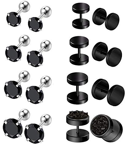 Mayhoop Piercing Tragus Helix Cartilago Oreja Acero Quirurgico 16G con ópalo Aros Herradura Piercing Joyería