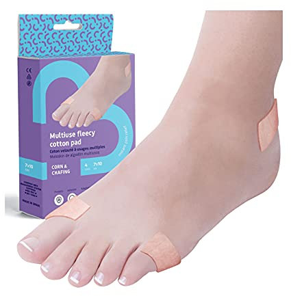 Feet BCN Hojas de Fieltro Adhesivo Moleskin (Recortable) – Protector Antirroce para Pies, Talones, Ampollas y Callos | Ideal para Senderismo y Zapatos Nuevos | Algodón Impermeable