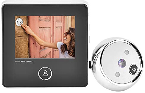 Peephole Video Doorbell, 3 Inches TFT LCD Screen 120 Degree Smart Peephole Visual Doorbell with 1MP IR Night Vision Camera