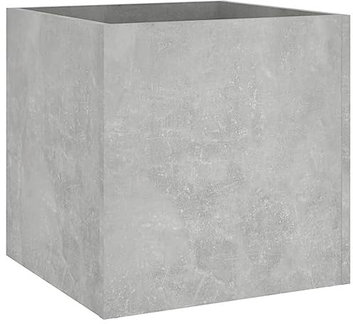 vidaXL Jardinera de Madera de ingeniería Gris hormigón 40x40x40 cm