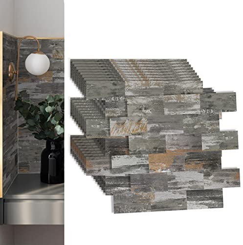 VA-Cerulean PVC Fliesenaufkleber,10 Stück 34x29cm Selbstklebende Wandfliese Sticker,Fliesensticker Fliesen Klebefolie,Abziehbar Klebefliesen für Küche Bad Schrank(Typ A)