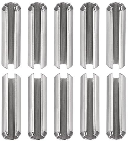 DTGN M4 x 10mm(DxL) Asolato Molla Perno - 20pz - Buono per Casa Macchina Fissaggio - 304 Inossidabile Acciaio Molla Perno Tensione Rullo Perno - Argento