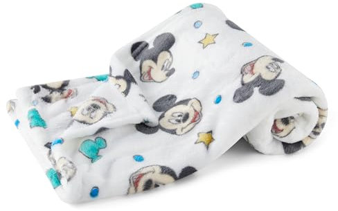 Disney Flanell-Fleece-Babydecke, weich und gemütlich, 76,2 x 101,6 cm, mit Mickey Mouse, Minnie Mouse, Winnie Puuh und Dumbo