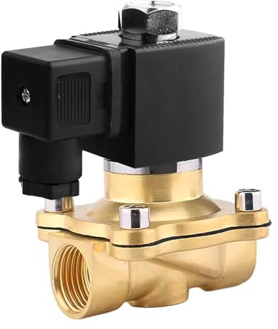 Magnetventil mässing, 1/2 tum 220 V AC elektromagnetventil, solenoid ventil, elektrisk magnetventil direktstyrd för vattenluft