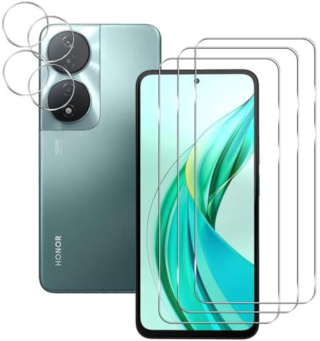 Rnnmeeko [3+2 Piezas Protector de Pantalla para Honor 90 Smart 5G Cristal Templado, Vidrio Templado Y Protector de Lente de Cámara, Screen Protector para Honor 90 Smart 5G