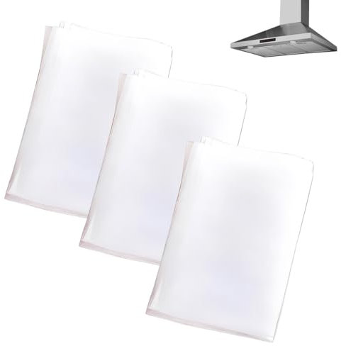 UYVPAER 3 Pièces Filtres Pour Hotte Aspirante Peuvent Être Découpés Sur Mesure - Filtre De Hotte Aspirante Universel - Cartouche Filtrante D'Aspiration - Tapis Filtrant À Graisse