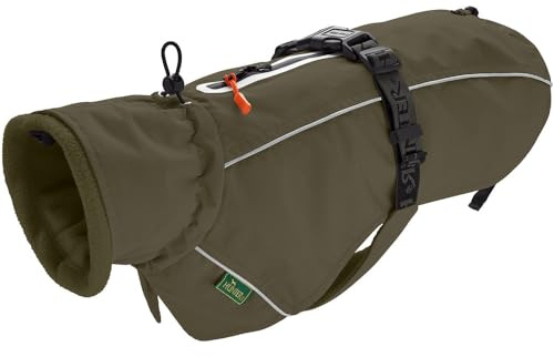 HUNTER Hundemantel NORDBY, Farbe: Oliv, wasserabweisend, warm gefüttert, reflektierend, ideal für Outdoor-Abenteuer, schützt vor Kälte & Nässe, maschinenwaschbar, Größe: 40
