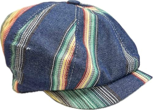 Jeamis skärmmössa basker ballongmössa bakerboy-mössa mössa böjd skärm, Newsboy basker hatt, blå, one size