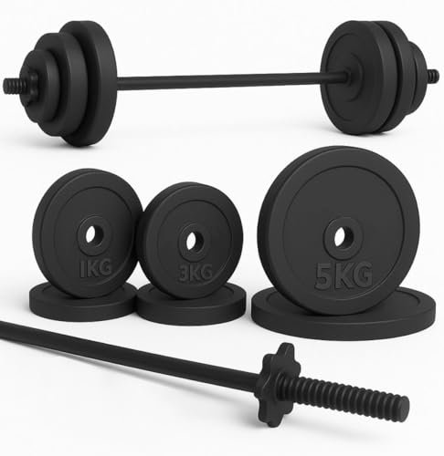 Langhantel Set 20 kg Hantelset mit Langhantelstange Langhantelset 150 cm