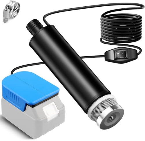 Tragbare Wasserpumpe Sumpfpumpe für Makita 18V Lithium Akku, 120W, 12V Regenfass Wassertransferpumpe, elektrische Nutzpumpe für Garten, Whirlpool, Tank, Pool, Teiche, Aquarien