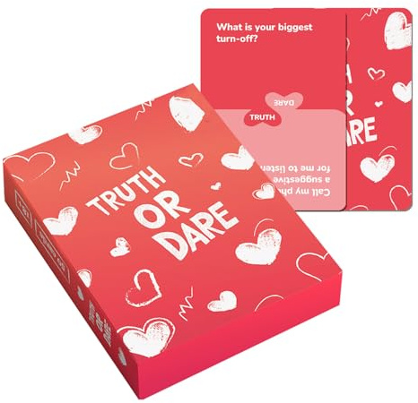 Coppia di carte, verità o dosa mazzo, 1 set 50 carte, gioco di conversazione relazionale, favore romantico per la festa, attività divertente, per gli adulti di San per adulti adolescenti