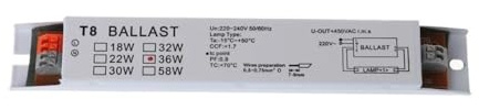 Balasto electrónico, Balasto electrónico T8 de amplio voltaje de 220-240 V CA, 36 W, balastos for lámparas fluorescentes AP16