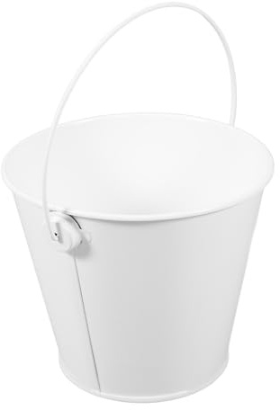 DOITOOL Secchio di Latta Bianco per Raccolta Grasso da Barbecue Piccolo Secchiello Resistente al Calore 8X105X12 CM Accessorio Cucina per Raccolta Olio e Grasso in Griglie e Fritture