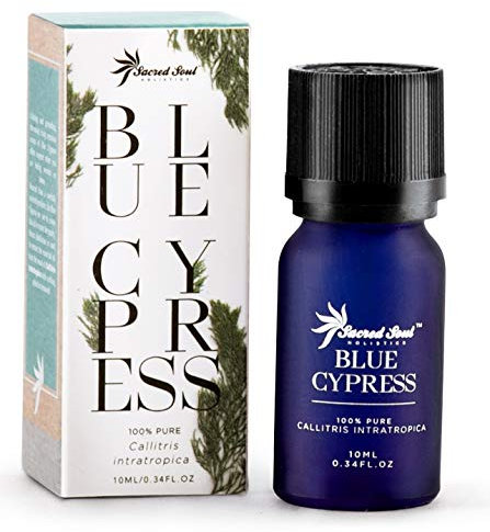 Sacred Soul 100% Pure Australian Blue Cypress Essential Oil - 10ml - GCMS Tested - Calming & Grounding - Perfect for Aromatherapy & Diffuser Blends